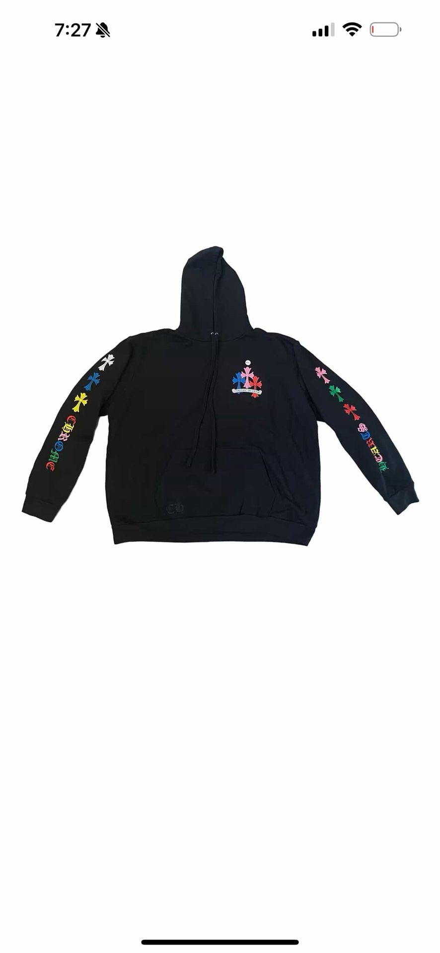 chrome hearts hoodie used 