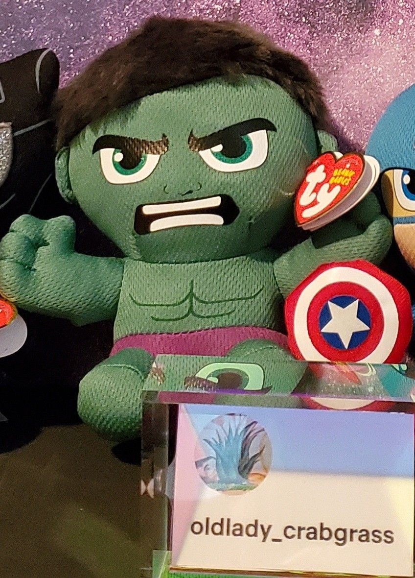 Marvel- TY BEANIE BABIES PLUSHIE Hulk- 2019-NWT! 