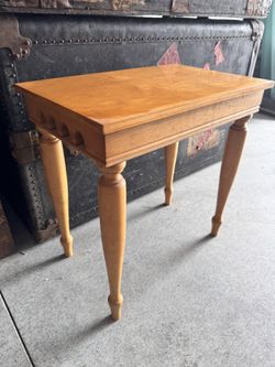 vintage pine wood side table
