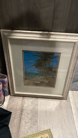 Framed Tropical Beach Wall Art