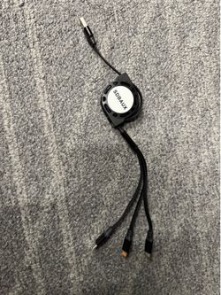 NEW! Multi Charging Cable,Retractable USB A to 3 in 1 3.3ft, (3.3ft/Gray)