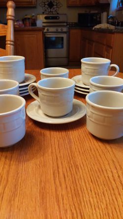 Longaberger Woven Tradition Tea Cups and Saucers