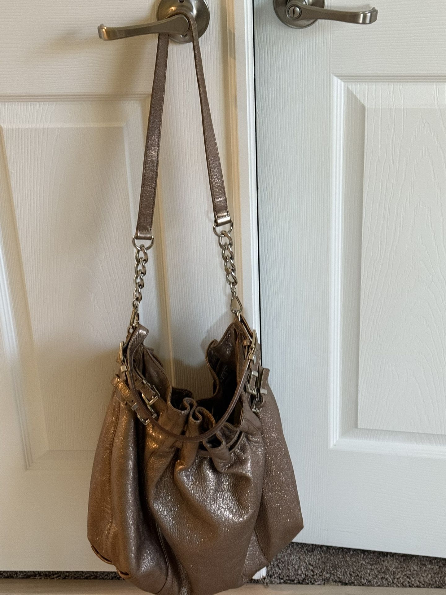 Michael Kors Gold Leather Handbag