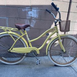 Yellow Beach Cruiser Bike 