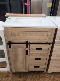 NEW Style Selections Morriston 24"  Bathroom Vanity with Top in Light Wood Finish