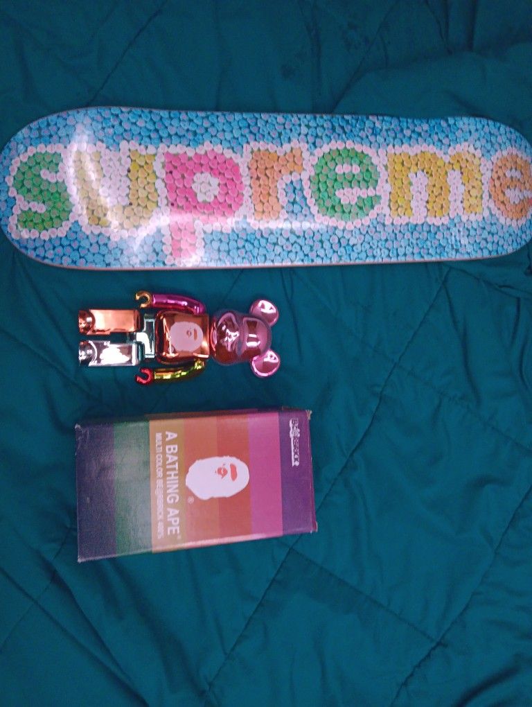 25th Anniversary Bape Baer Brick And Supreme Skateboard For Trade