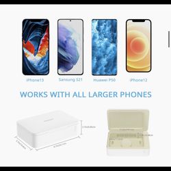 iPhone 8-13 + Samsung Sanitizer Box & Wireless Charger (iPhone/Android)- $30