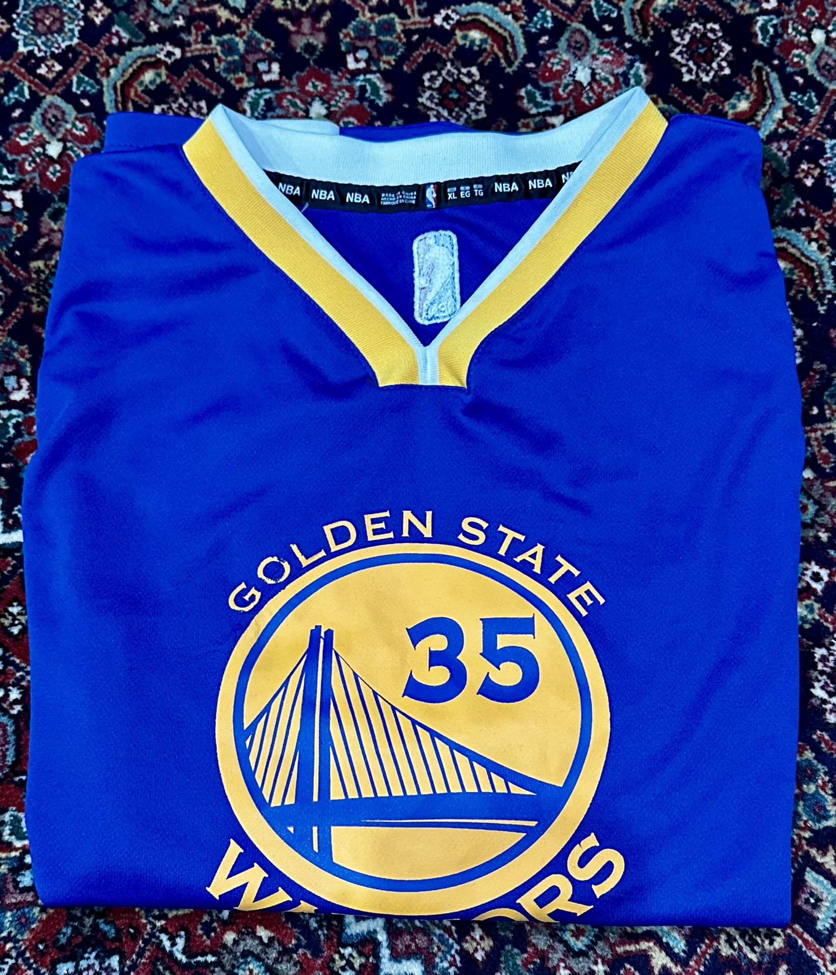 NBA GOLDEN STATE WARRIORS YOUTH  JERSEY DURANT SIZE XL. (18-20) 