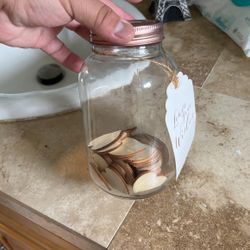 Heart Sign Wood Cutouts Jar