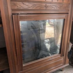 Antique Wood Mirror