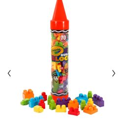  Crayola  70 Piece Building/20 Action Blocks in Giant Crayon Tube