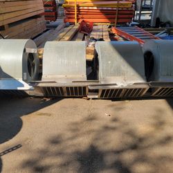 4 SHOP FANS WITH COMPRESSOR/MOTOR 