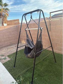Swing for adults has one hanging chair and frame