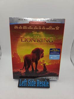 The Lion King ( Blu-ray , DVD , 2019 ) - With Slipcover -
