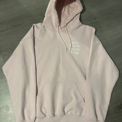 pink anti social club hoodie