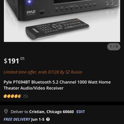 Pyle 5.2 Home System Receiver