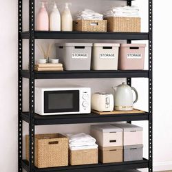 5-Tier Storage Shelf – Adjustable Metal Rack (Black/White/Pink Options) 60*30*12 inch