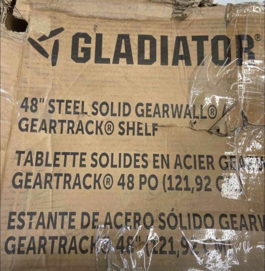 Gladiator 48’’ Steel Solid Gearwall Geattrack Shelf