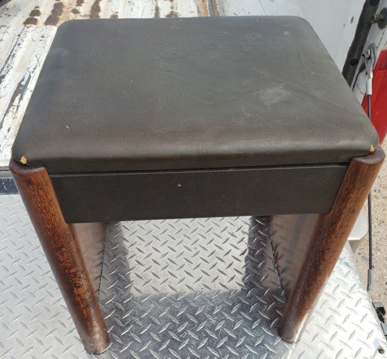 Sturdy Vintage Hidden Storage Sewing Stool