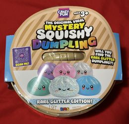 RMS Crazy Fun Jumbo 7 inch RARE GLITTER Edition Mystery Squishy Dumpling HTF