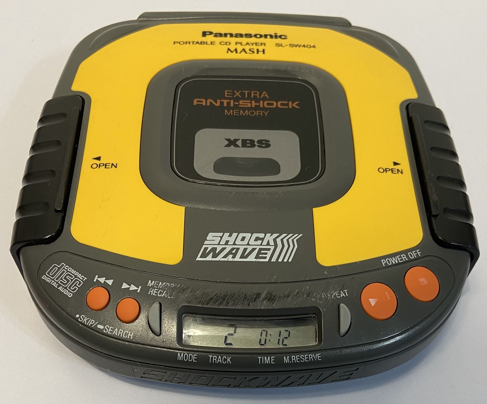 Vintage Panasonic SL-SW404 Anti Shock Portable CD Player Mash Yellow Tested & Works (#746)