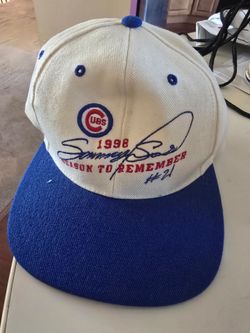 Chicago Cubs 1998 Sammy Sosa Signed Snapback Hat