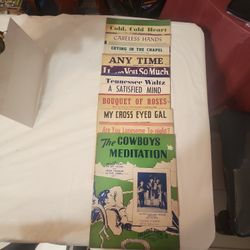 vintage sheet music.
