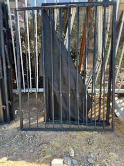 Black Steel Metal Gate Panel