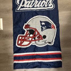 New England Patriots Double-Sided Vertical Flag/Banner