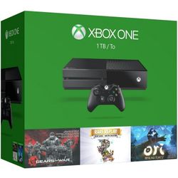 Pre-Owned Xbox One 1TB Console - 3 Games Holiday Bundle Gears of War: Ultimate Edition + Rare Replay

Includes console, power cord, A/V cable and one 