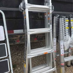 Gorilla Ladders
18 ft Reach Aluminum Multi-Position Ladder with Tool Hangers, 300 lbs. Load Capacity, 
 New open box item