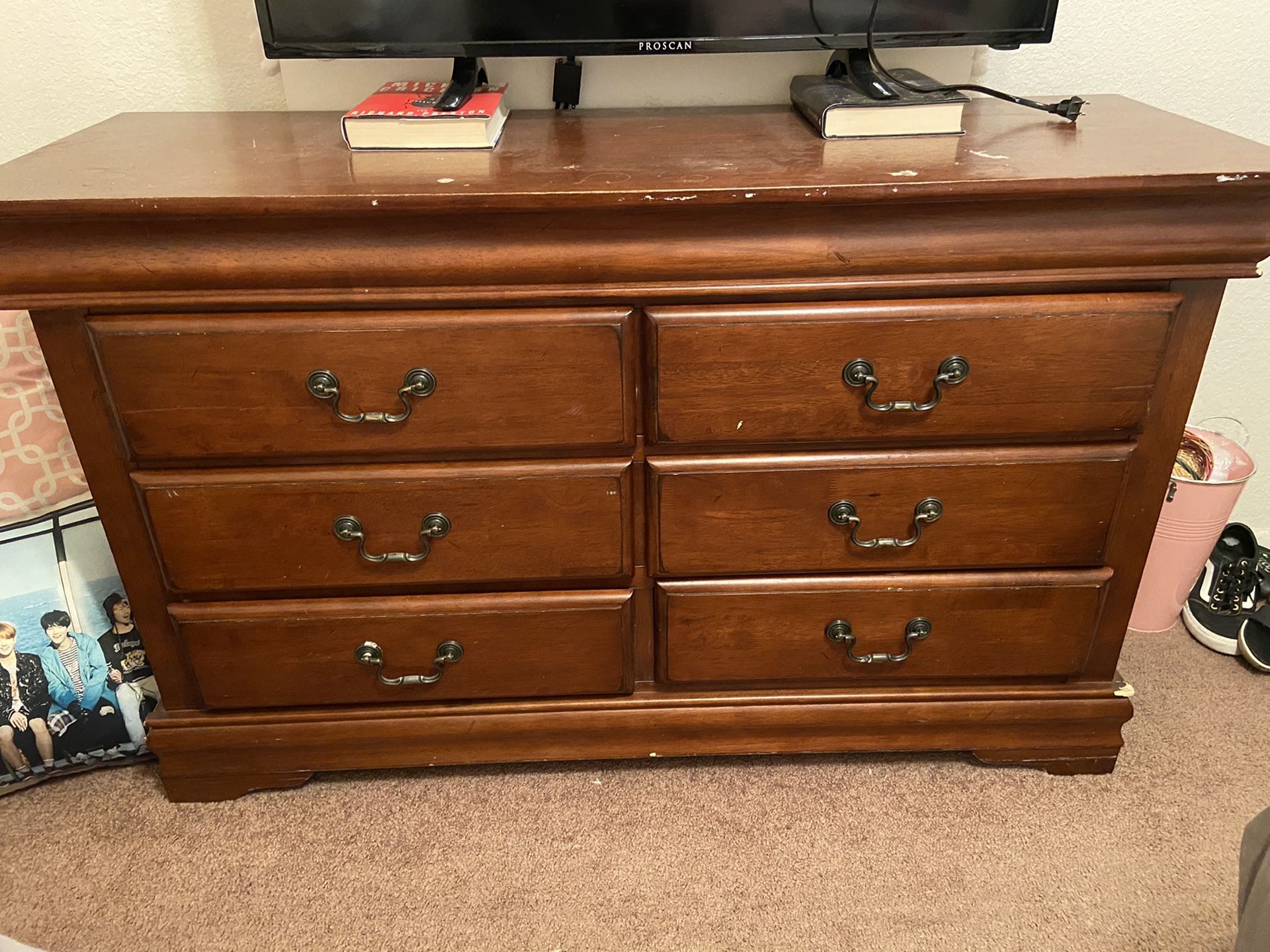 Dresser with mirror