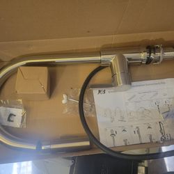 Huntington Brass K1960702-JBYU1 Single Control Pull-down Kitchen Faucet in PVD Satin Nickel finish.