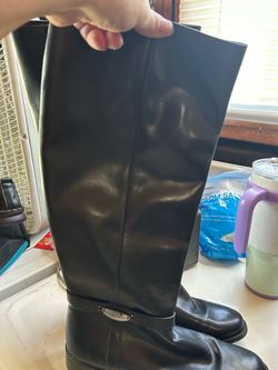 Michael Kors Black Leather Knee-High Boots
