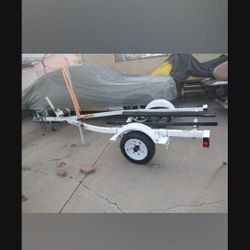 99 SEADOO SINGLE JET SKI TRAILER NEW LIGHTS HAD A 4 STROKE ON IT GOOD CONDITION 