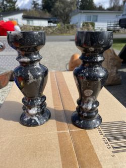 fossil candle holders