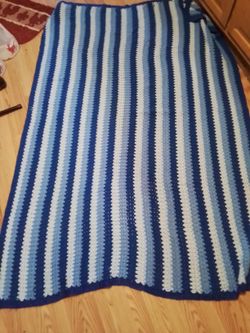 Queen Size Knit Crochet Cotton Blanket Throw