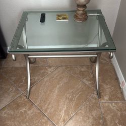 Glass Table Nightstand