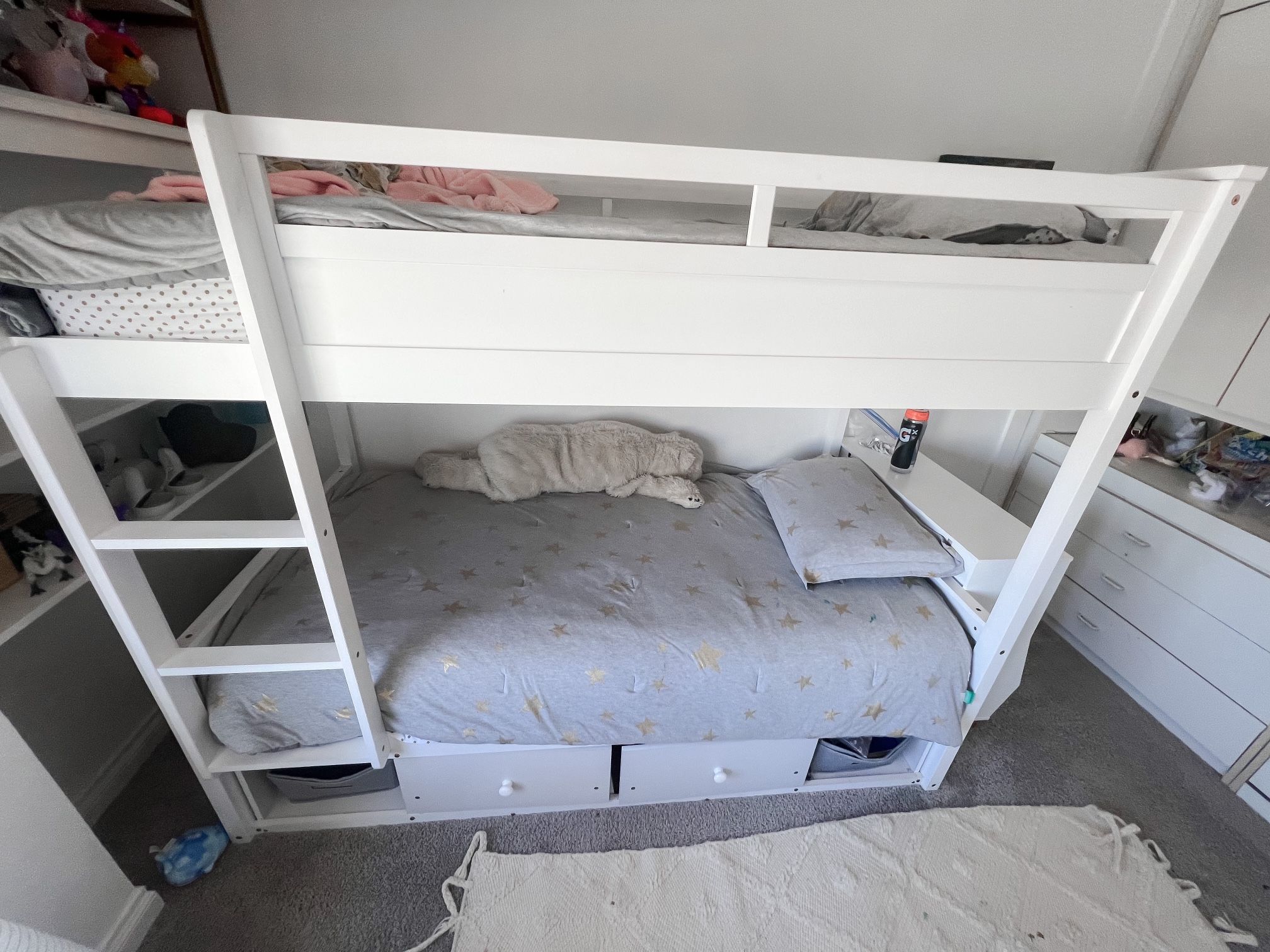Ankle Bunk Bed With Shelves 