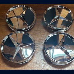 Mercedes Benz Center Cap Set Chrome Wheel Cap