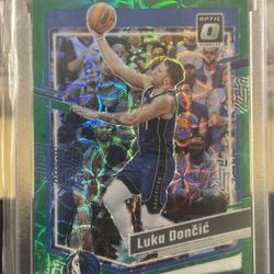 Luka Doncic 2023-24 Panini Donruss Optic Green Scope /65 Mavericks SP