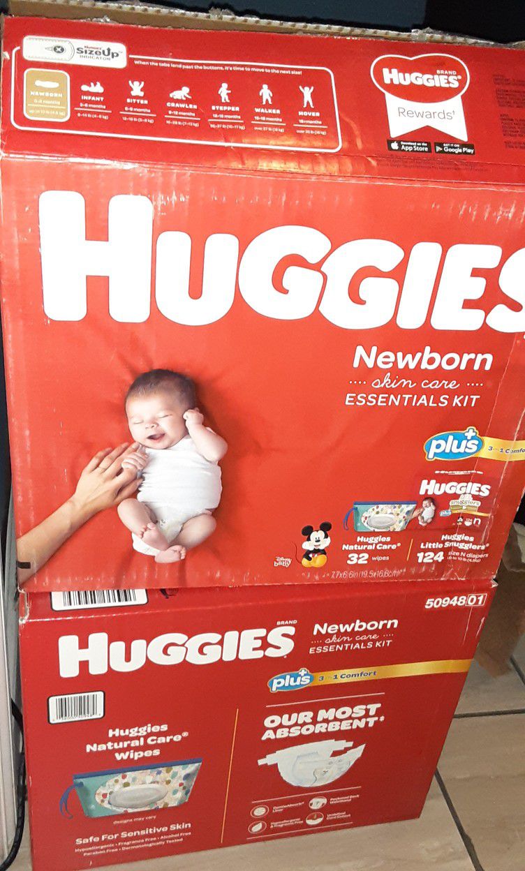 Huggies diaper  Brand  New For  Newborn  I Have Two Boxes Of Huggies 