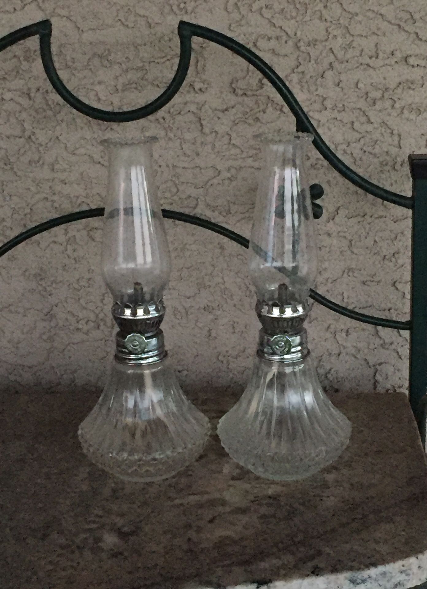 Vintage Oil Lamps Set of 2 Lamplight Farms