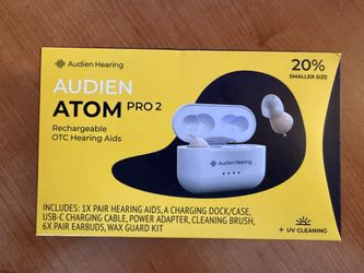 Brand New OTC Audien  Atom Pro 2 Hearing AIDS