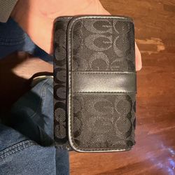 Black coach wallet trifold