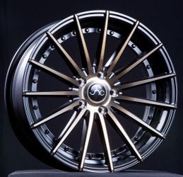 JNC042 Matte Black Machined Bronze Face Wheels - 18"-20"