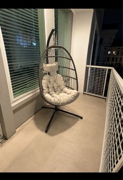 Outdoor Hanging Egg Chair with Stand