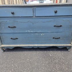 Vintage Wood Dresser Or Chest Of Drawers Shabby Chic