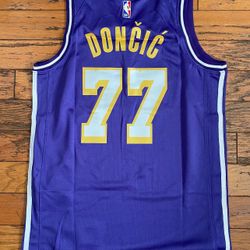 New 2025 purple, Yellow White Purple Los Angeles Lakers Luka Doncic Basketball Jersey