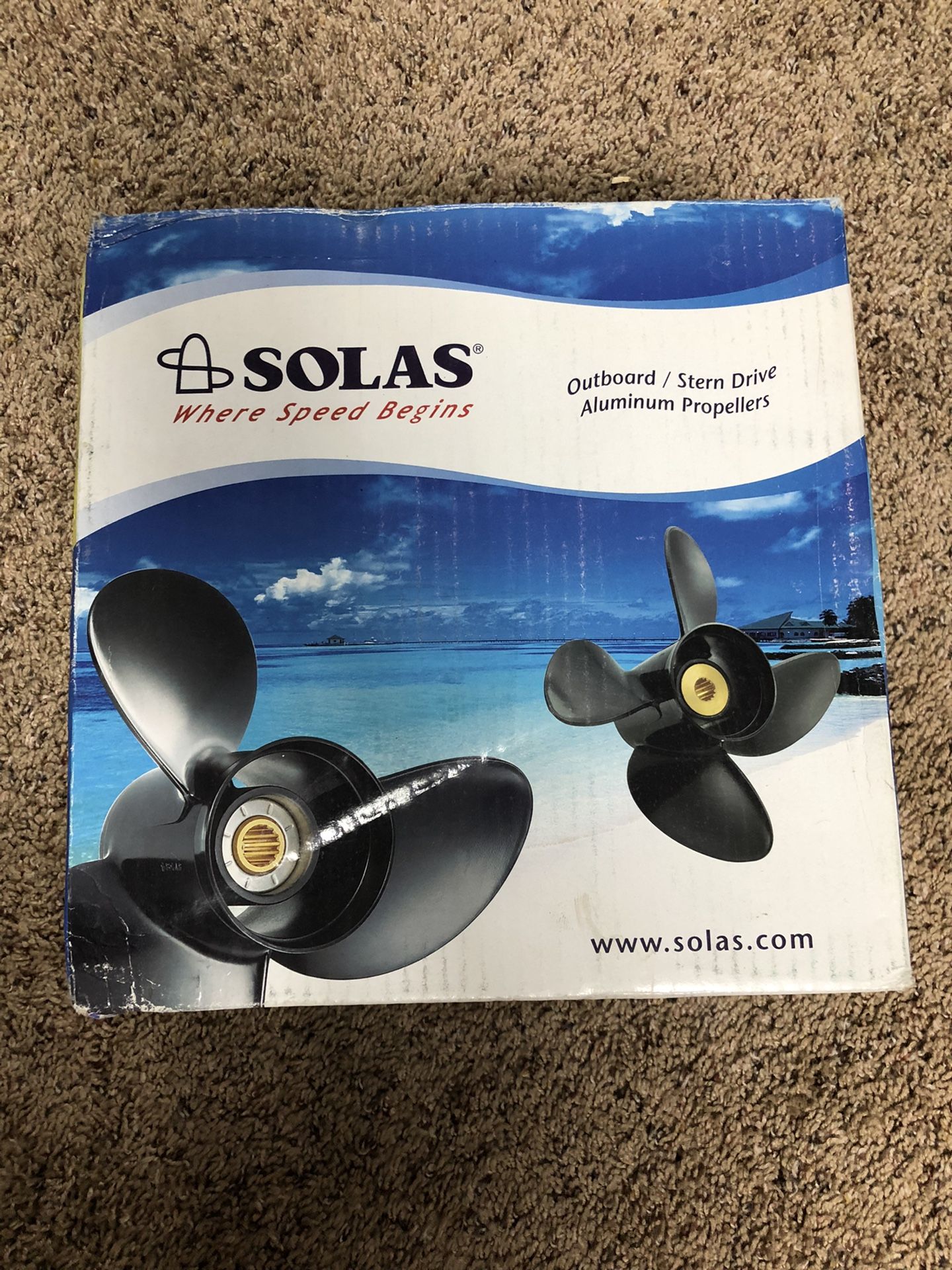 Solas 1211-101-13 Boat Prop Mercury Mariner 10.1'' 13'' Propeller Pitch 3 Blade RH 9.9hp-25hp